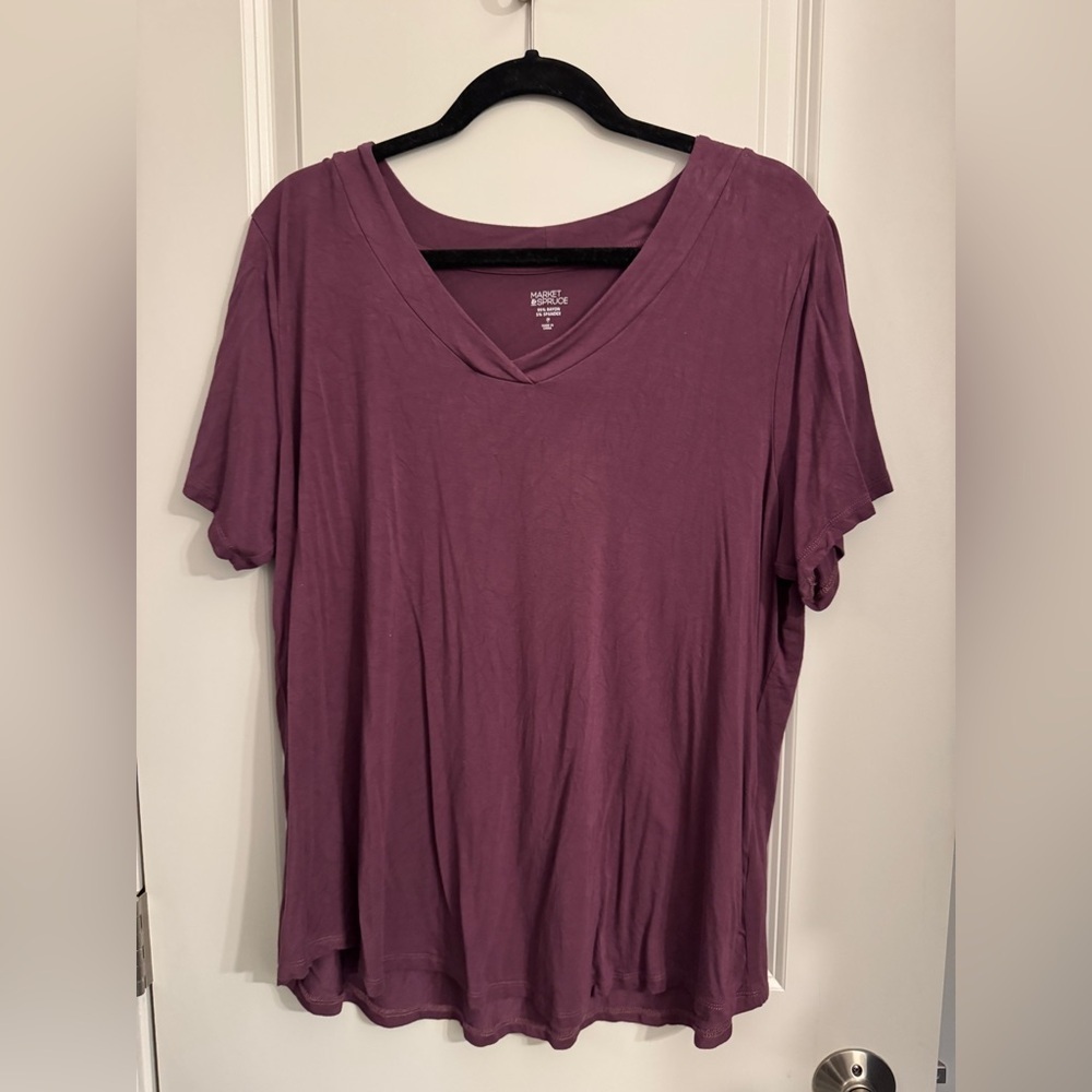 Market & Spruce Mauve Short Sleeve Top